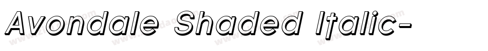 Avondale Shaded Italic字体转换